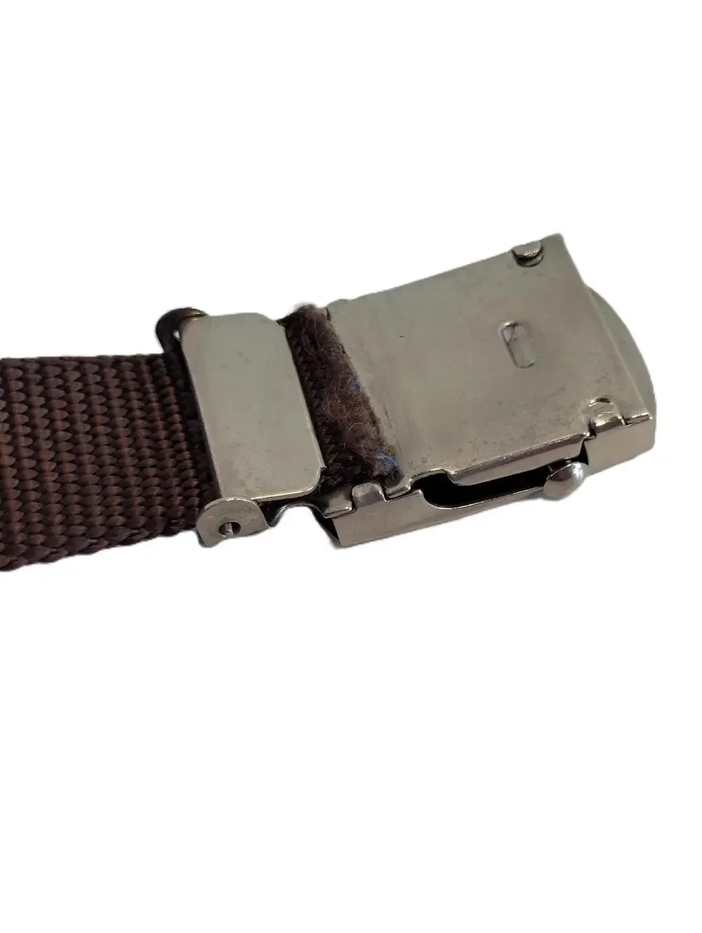 Brown Nylon Skinny Belt 30
